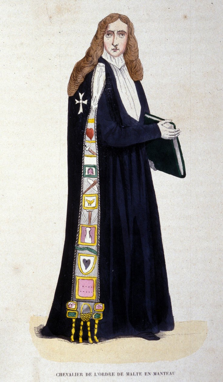 A Máltai Lovag metszett kabátban 19. század alkotó: Unknown artist