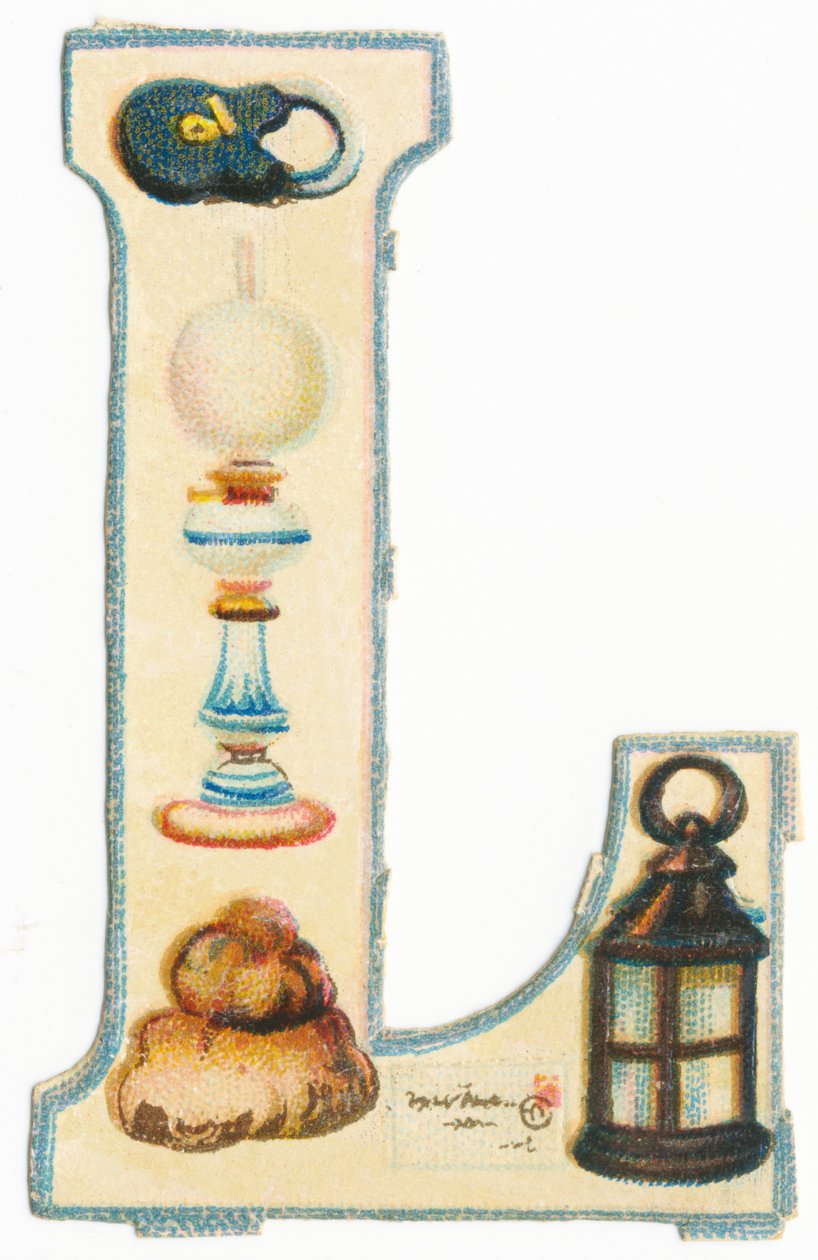 L: zár, lámpa, sok, levél, lámpa (színes litó) alkotó: Unknown artist