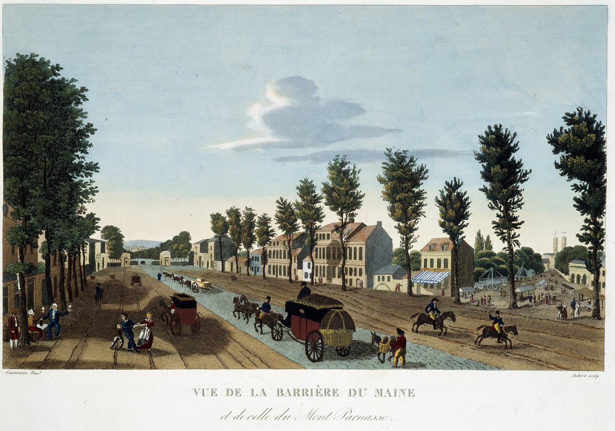 Maine sorompója, 1820 körül – Courvoisier „" Párizsi kilátások" című könyvében alkotó: Unknown artist