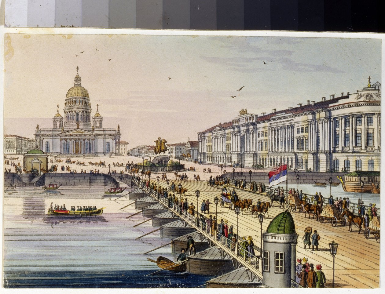 Szent Izsák-székesegyház és a Szenátus tér Szentpéterváron (Marie Taglioni albuma alkotó: Unknown artist