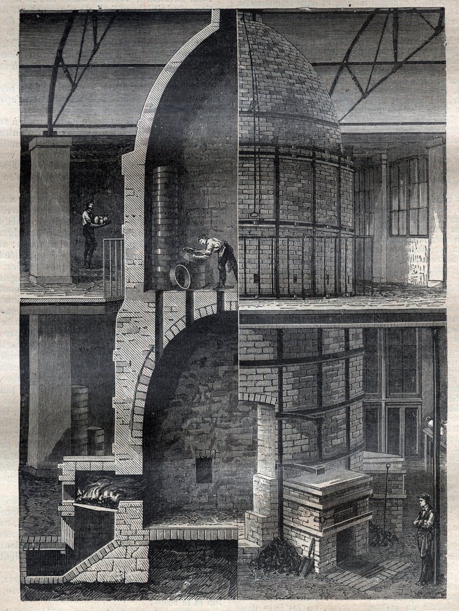 Vázák gyártása a Sevres-i gyárban - Gravírozás „La Science francaise”-ben” alkotó: Unknown artist