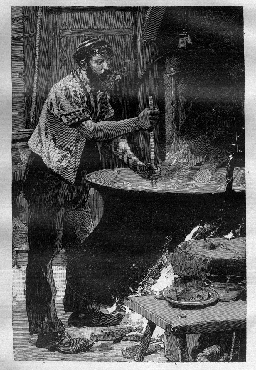 A Gruyere sajt készítése – Gravírozás „La Science francaise”-ben” alkotó: Unknown artist