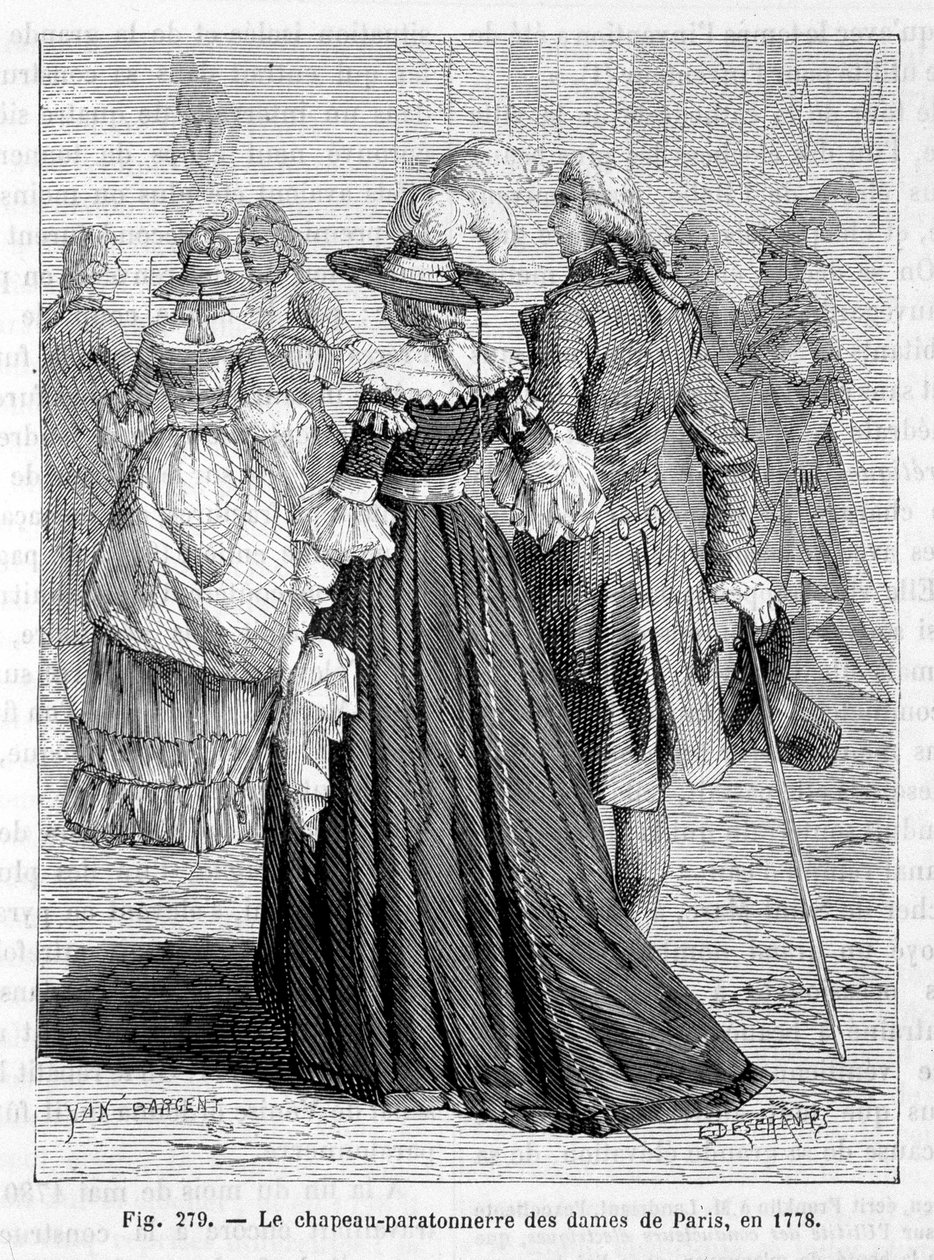 Ladies of Paris villámhárító sapka 1778 - metszet alkotó: Unknown artist