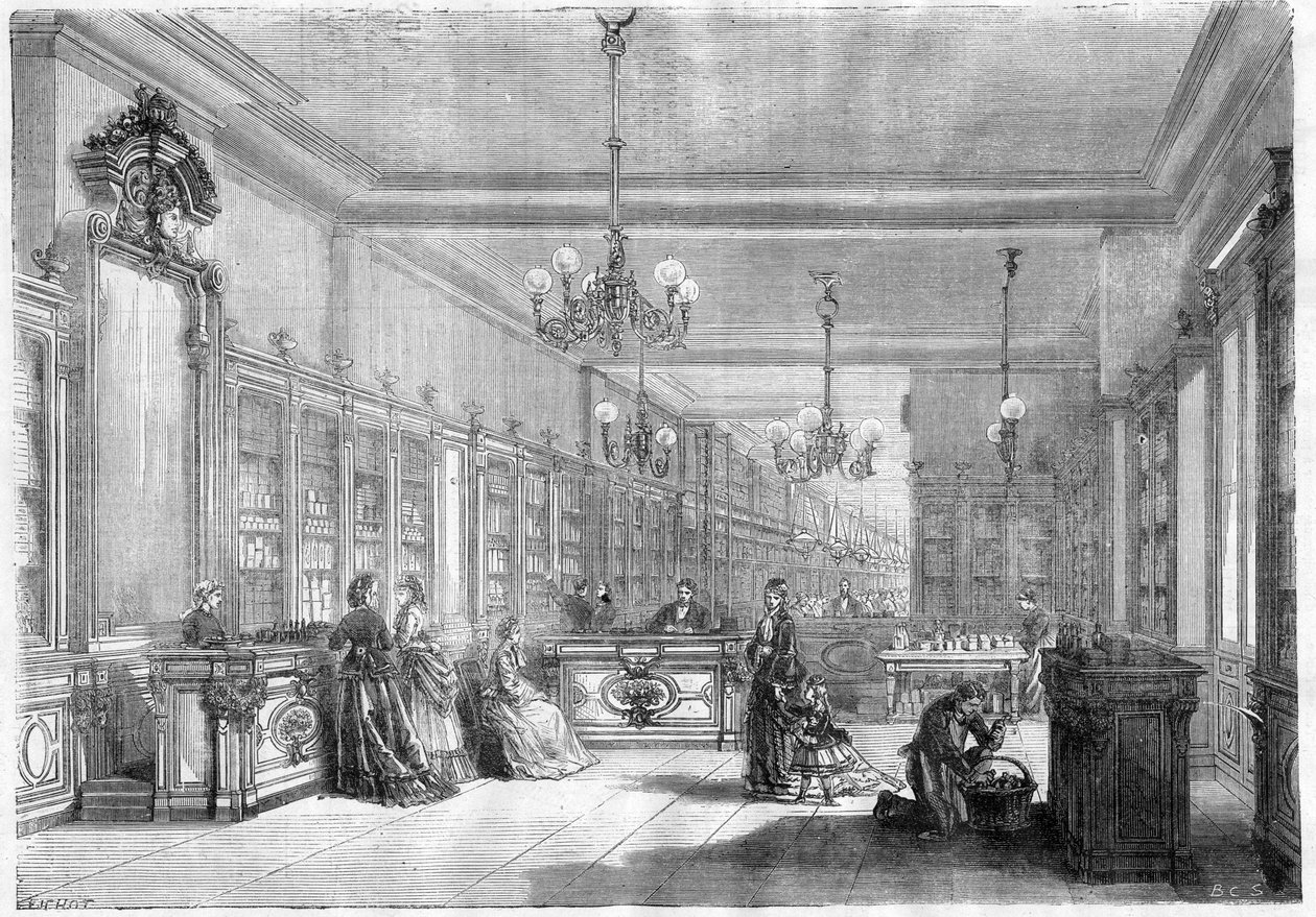 Nagy illatszerház Pinaud és Meyer (Edouard Pinaud és Meyer), Boulevard de Strasbourg Párizsban 1870-ben alkotó: Unknown artist