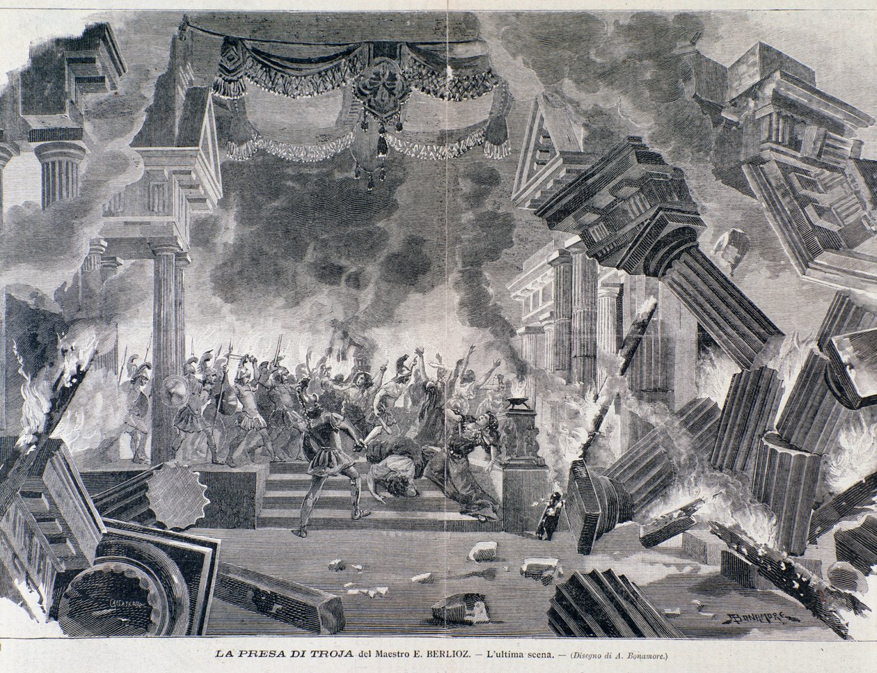 Hector Berlioz A trójaiak című operájának utolsó jelenete alkotó: Unknown artist