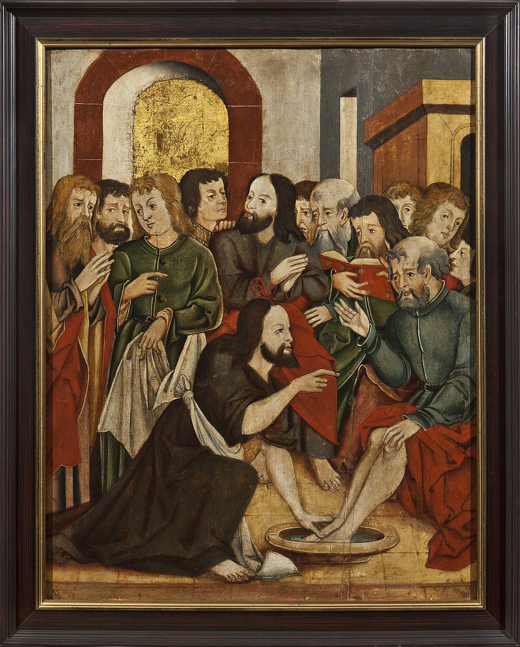 Szent Péter lábát mosó Krisztus - Péter lábát mosó Krisztus - Anonymous. olaj a fára alkotó: Unknown artist