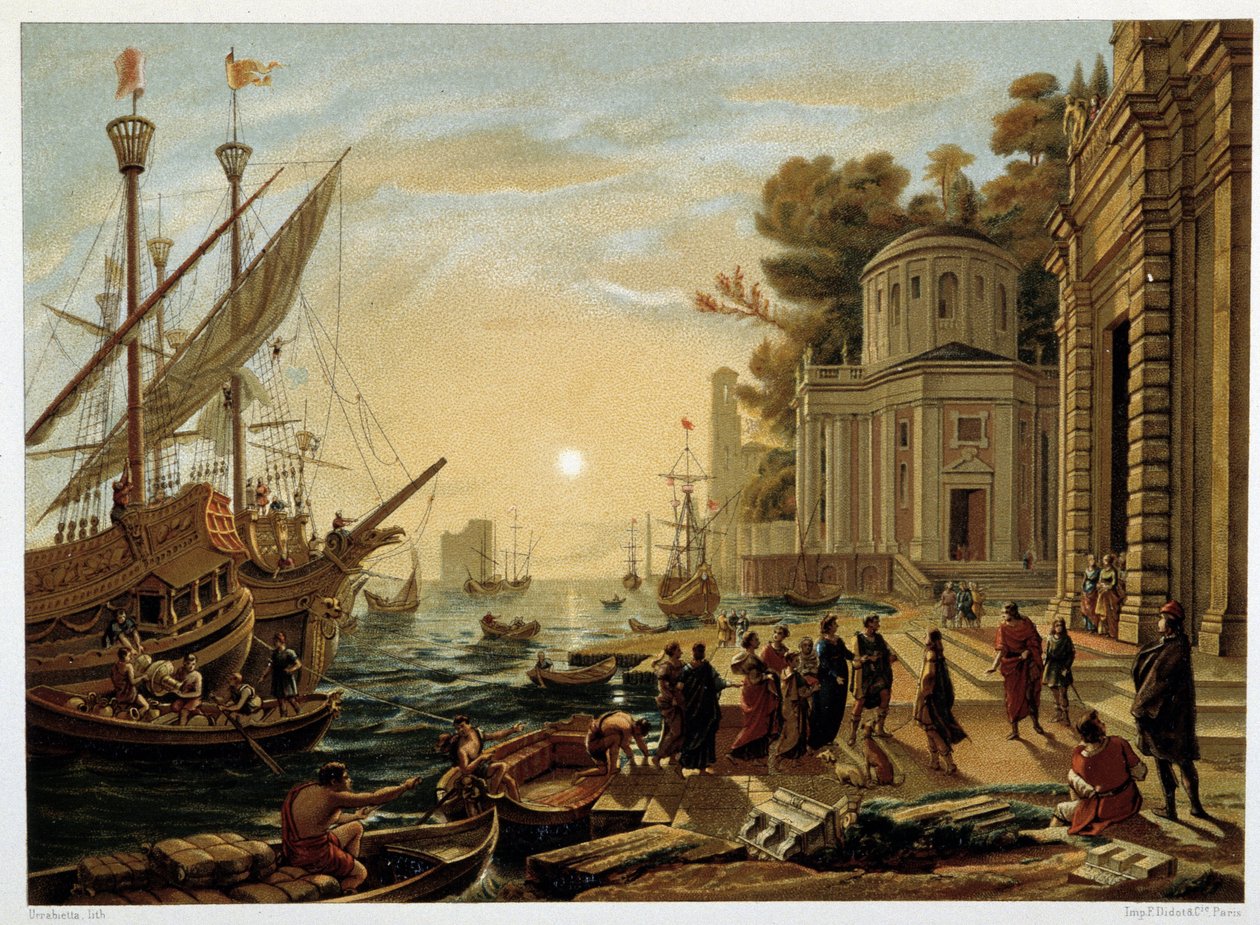 Kleopátra kitörése Tarsusban, kb. Claude Gellée alias Le Lorrain alkotó: Unknown artist