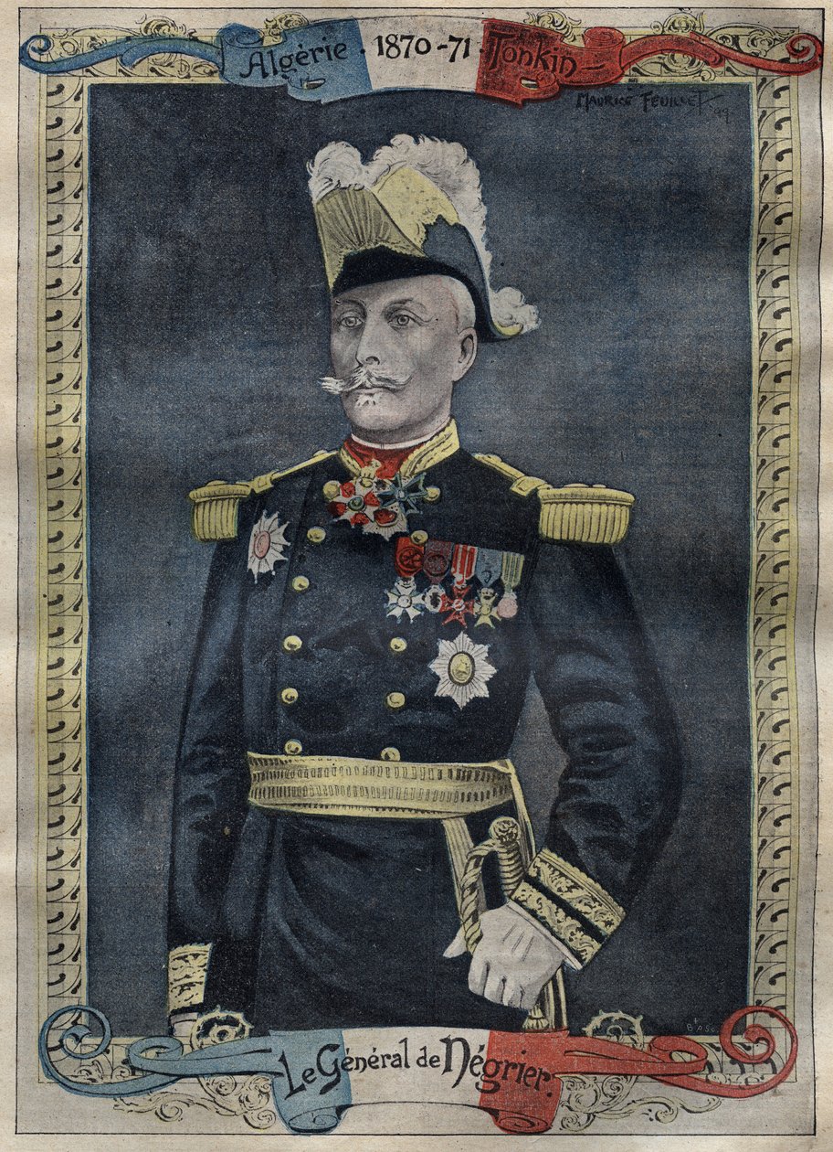 Francois Oscar de Negrier tábornok 1839-1913 - metszet az 1899-es „Le-Pelerin”-ben alkotó: Unknown artist