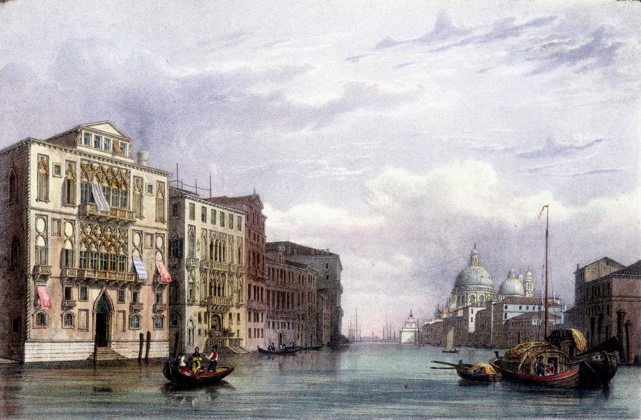 Le grand canal - a „Velence főbb nézeteinek albumában”, ill. szerző: Marco Moro, szerk. Gio Brizeghel, v.1840 alkotó: Unknown artist