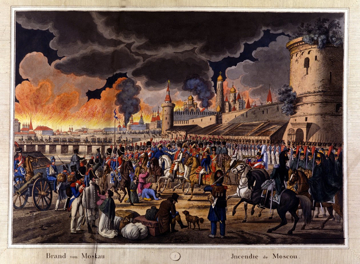 A nagy moszkvai tűzvész 1812 szeptemberében. alkotó: Unknown artist