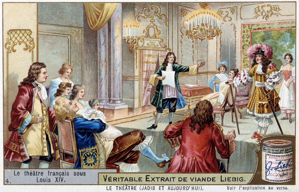 Francia színház XIV. Lajos (1638-1715) alatt - Kromolitográfia Liebig alkotó: Unknown artist