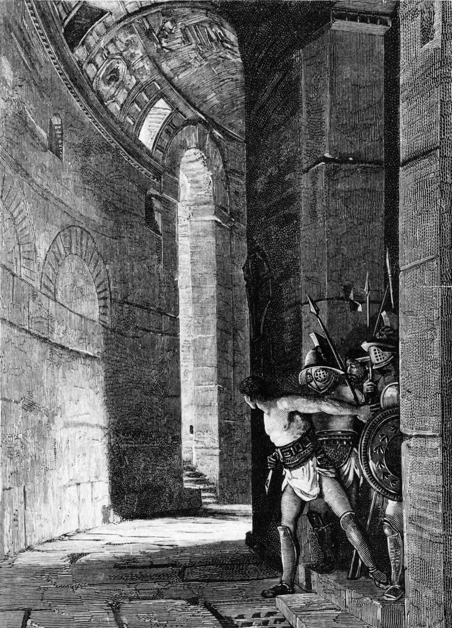 A Spartacus szivárgása. 19. századi metszet. alkotó: Unknown artist