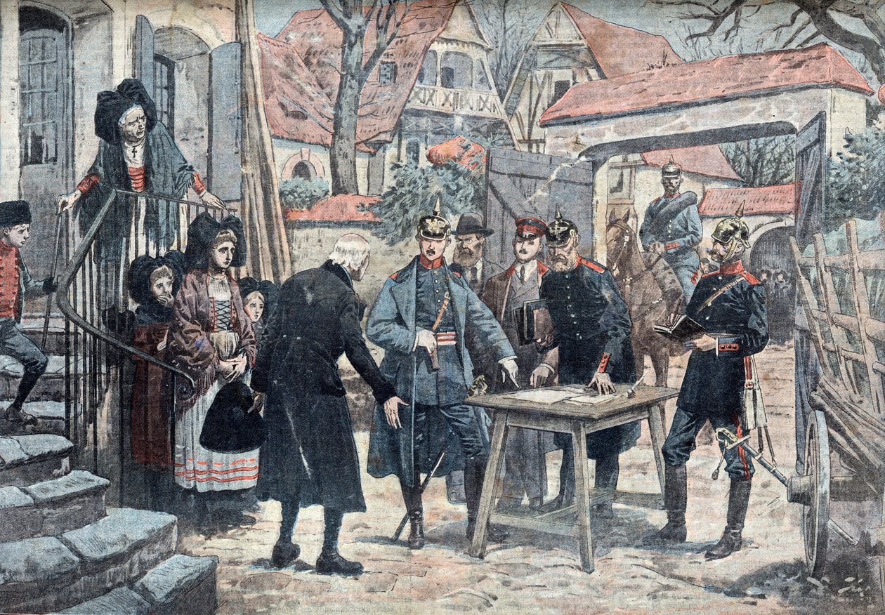 Les Alsace, mars 1918 (Német tisztek hadjárata Elzászban, 1918 március) Illusztráció a "Le pelerin" című lapból származik 10/03/1918 Collection privee Â alkotó: Unknown Artist