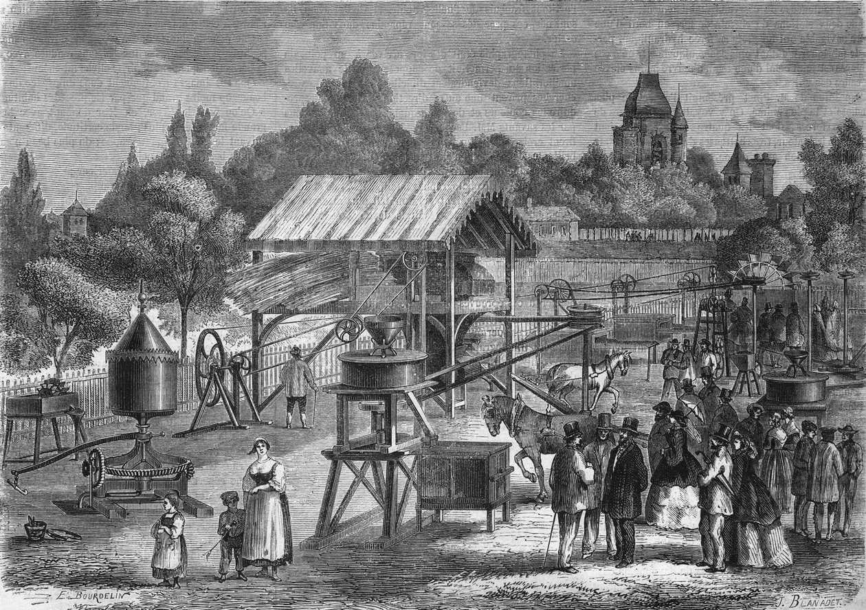 A Les Machines agricole Joseph Pinet Jr., az Abilly (Indre et Loire) építőmestere 1865-ben. alkotó: Unknown artist