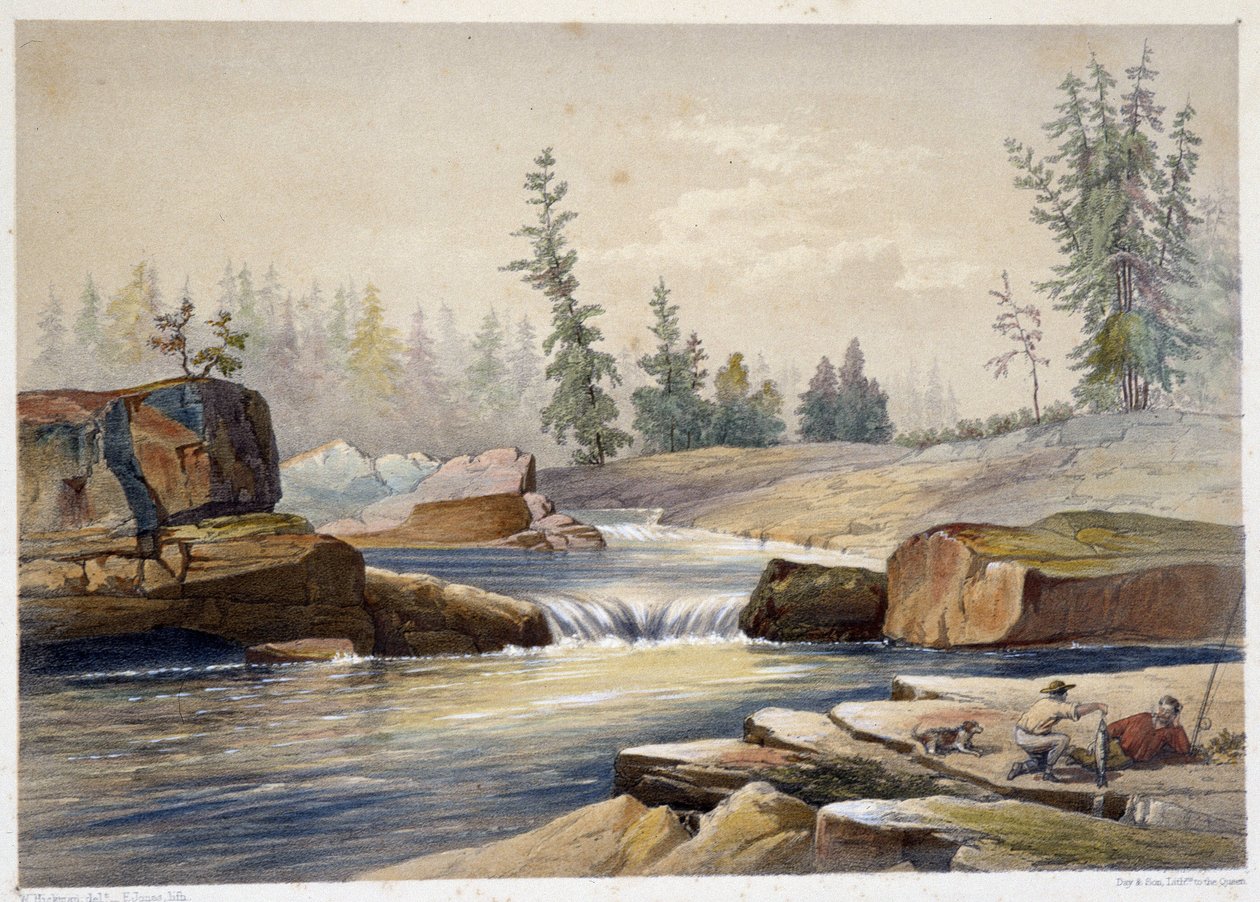 Les chutes de papineau – William Hickman „Vázlatok a nipisaguitról, egy New Brunswick folyóról Amerikában” című részben. Halifax alkotó: Unknown artist