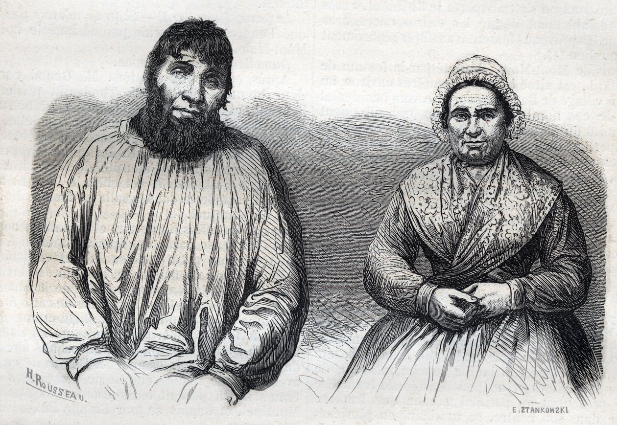 Les epoux Dumollard (Martin Dumollard (1810-1862) és felesége bűntársa, Marie Anne (Marie-Anne) Martinet (1814-1875) Metszet a XIX. alkotó: Unknown artist