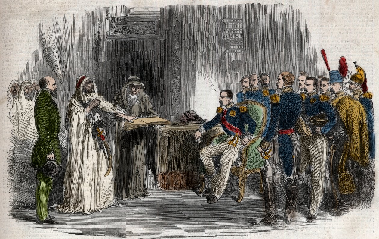 III. Napóleon felszabadította Abd-el-Kadert Amboise kastélyából alkotó: Unknown artist