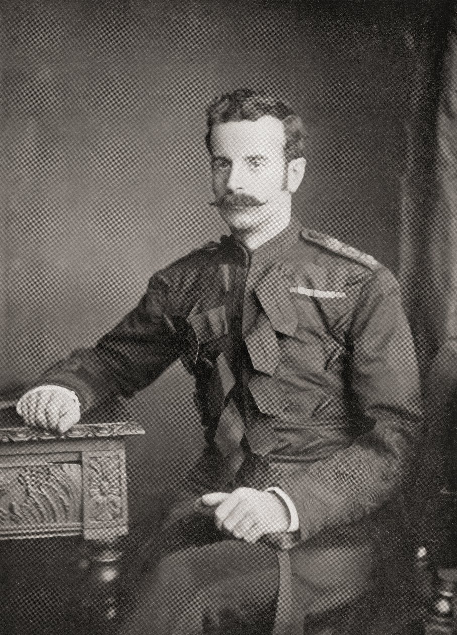 Douglas Mackinnon altábornagy, Baillie Hamilton Cochrane, Dundonald 12. grófja, Louis Creswicke Dél-Afrika és a transzvaali háború című könyvéből, pub. 1900 alkotó: Unknown
