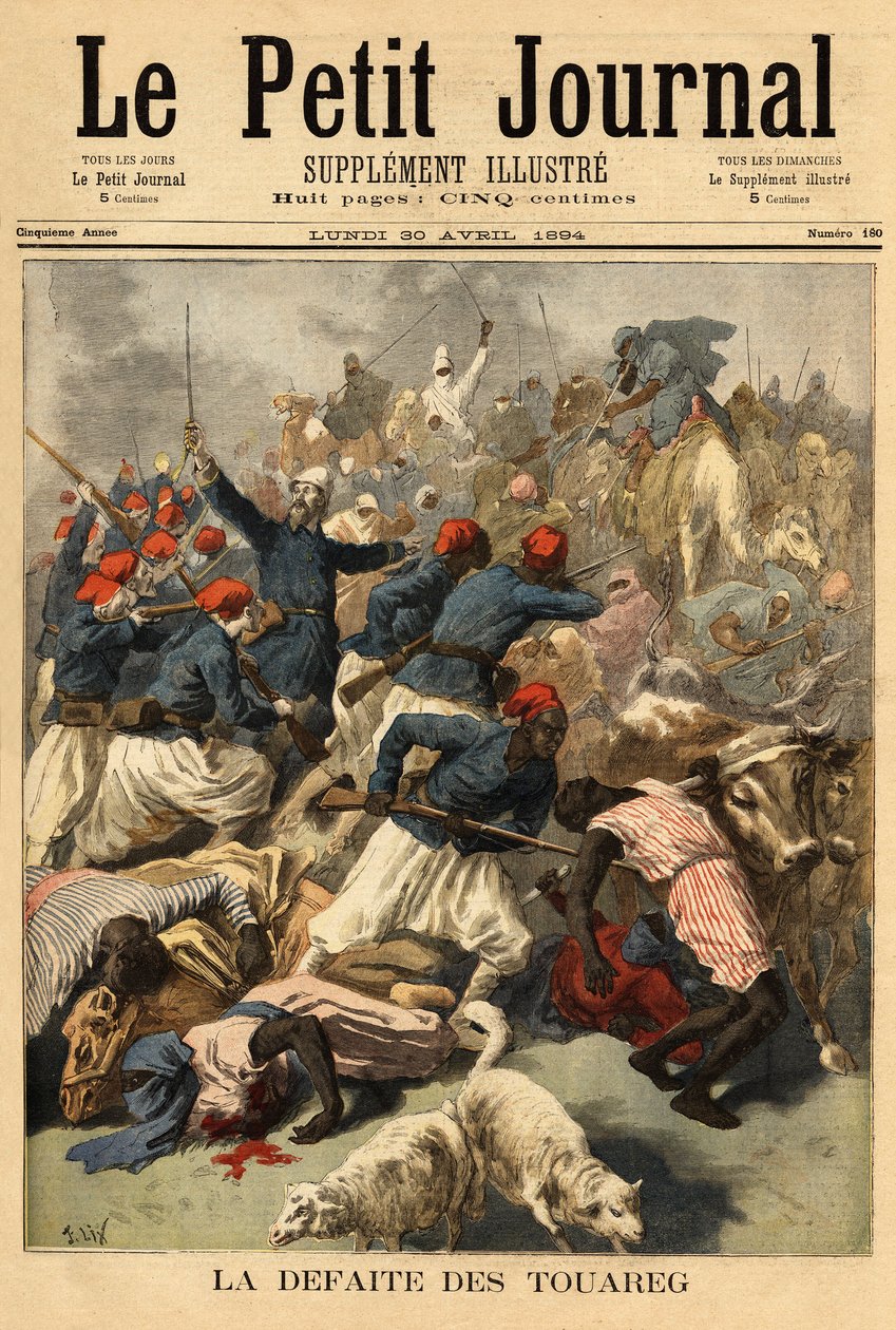 Joseph Joffre alezredes (1852-1931), a szudáni francia erők parancsnoka (Francia Szudán, tényleges Mali), 1894. március 23-án benyújtotta a „Tengereguif” tuareg törzseket a Goro és Fati tavak között - hadnagy Joseph Joffre ezredes alkotó: Unknown artist