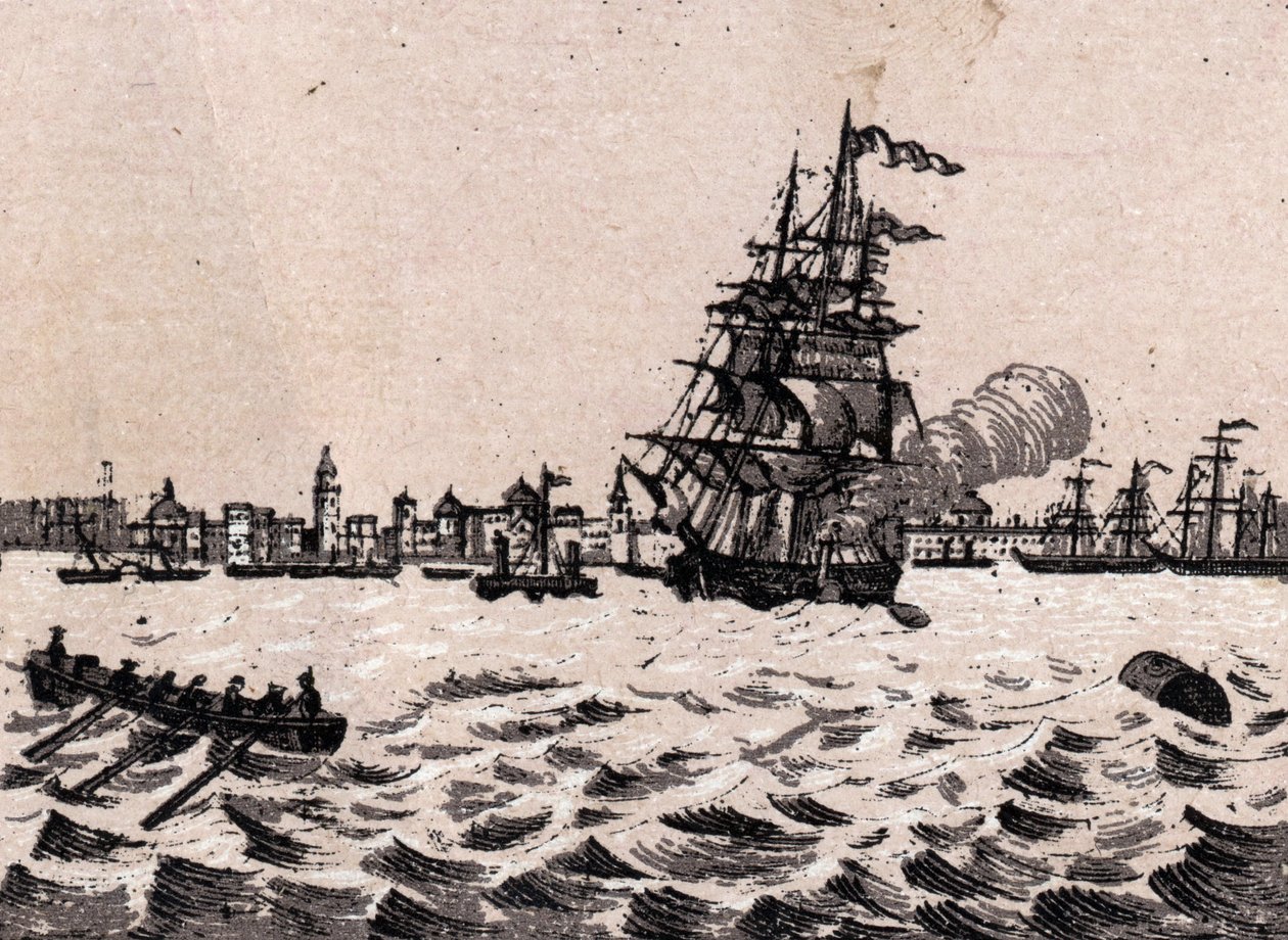 Liverpool, Anglia: kilátás a kikötőre (Harbour, Harbour). in "" A világ 168 nézetet szemléltet"" Keltezés nélküli (19. század vége) alkotó: Unknown artist