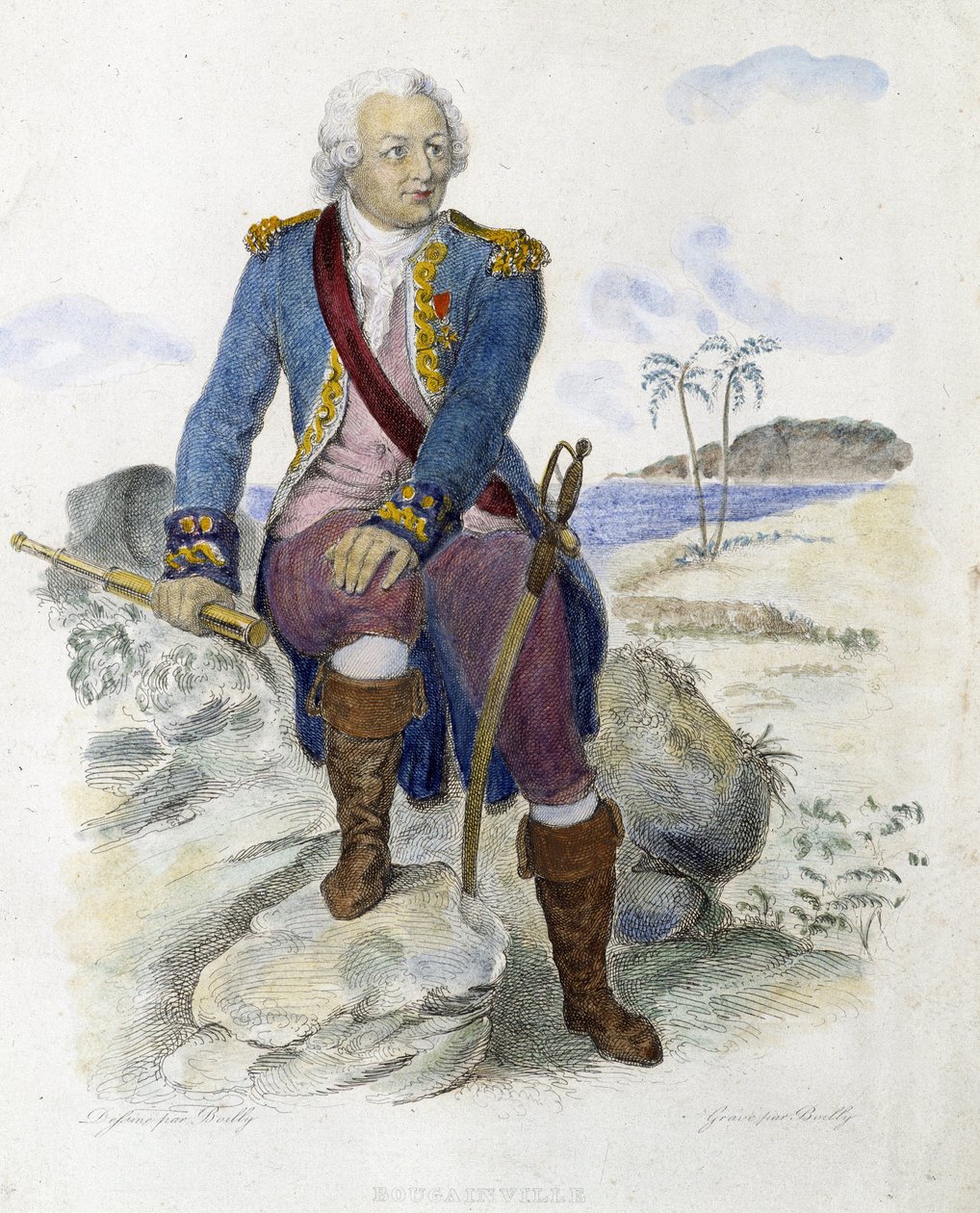 Louis Antoine, Bougainville grófja (1729-1811), francia navigátor. - Mennechet „A francia Plutarch” című művében alkotó: Unknown artist