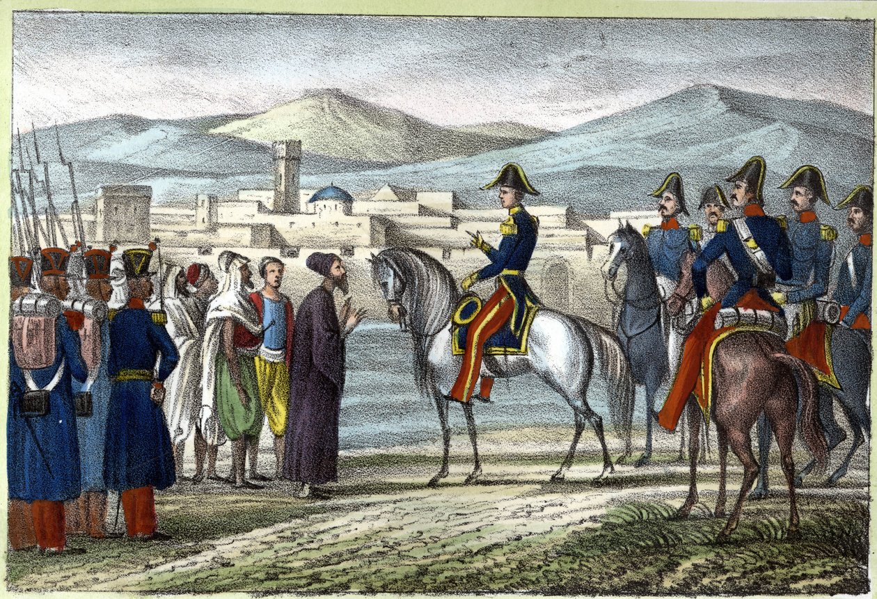 Louis Auguste, Bourmont (Maréchal de Bourmont) grófja (1773-1846) Algériában 1830. az „Ókori és modern Algériában” Léon Galibert. Olasz kiadás 1846 színes. alkotó: Unknown artist