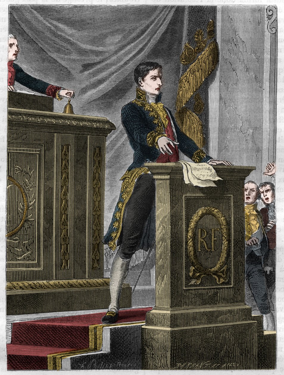 Lucien Bonaparte francia politikus a Nemzetgyűlésen beszél a párizsi Becsületlégió létrehozásáról szóló törvényről alkotó: Unknown artist