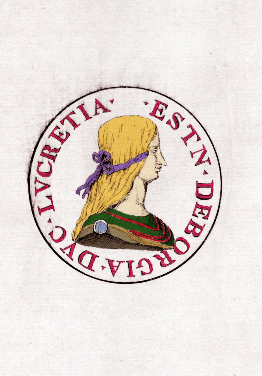 Lucretia Borgia (1480-1519). alkotó: Unknown artist