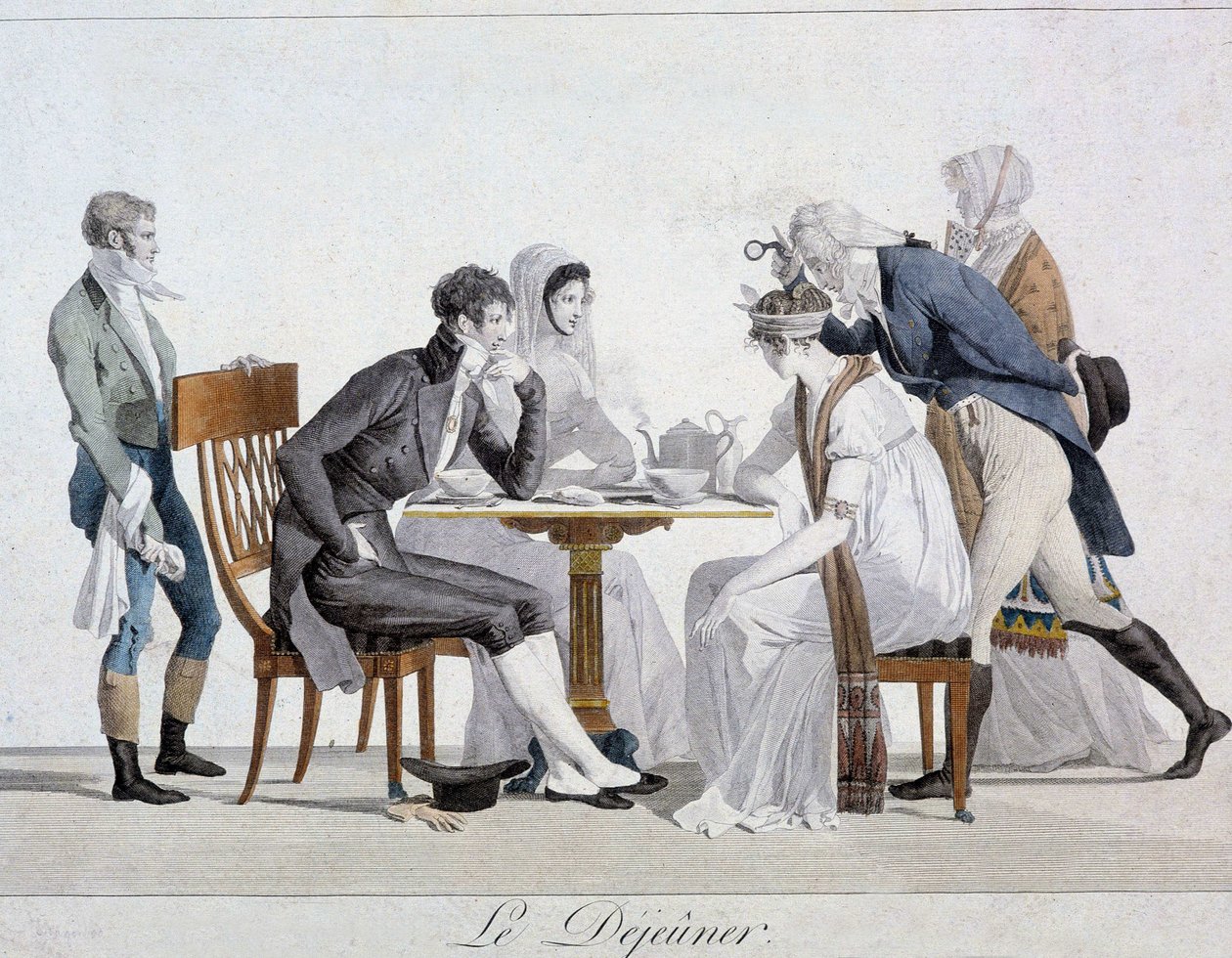 Ebéd - gravírozás alkotó: Unknown artist