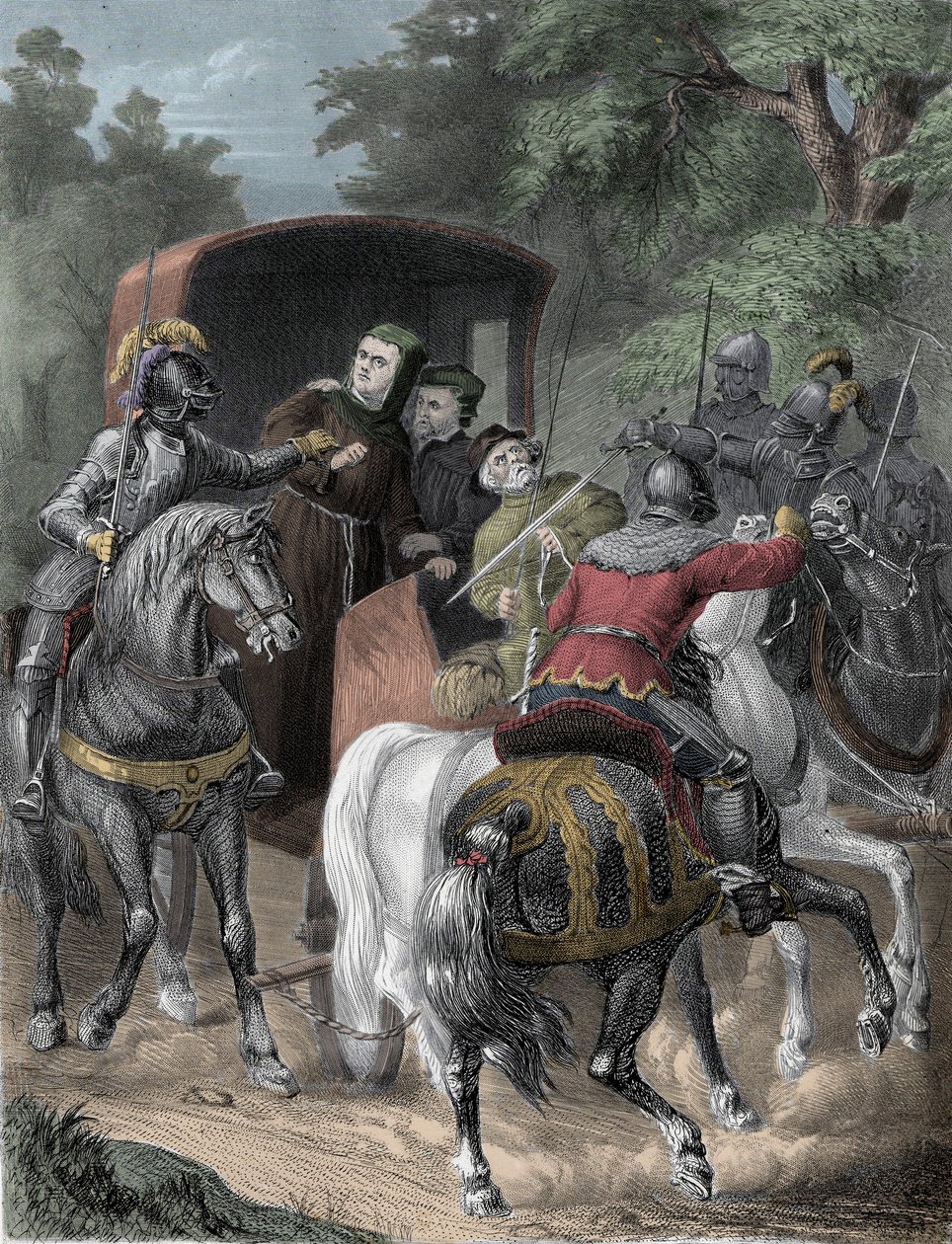 Luther elfogása – Luther Márton (1483-1546) elrablása a türingiai erdőből május 4-én alkotó: Unknown artist