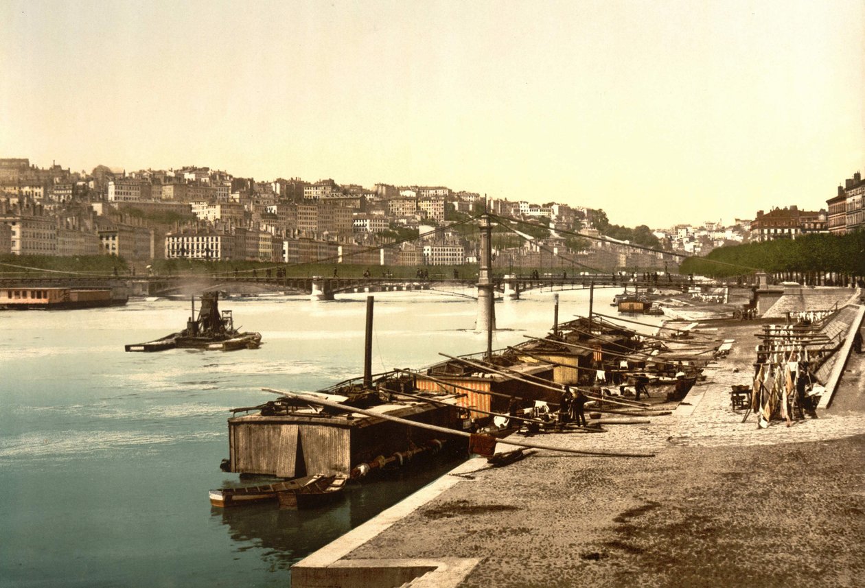 Lyon. Saint Claire és a Croix Rousse domboldala. SD. 19. század vége. alkotó: Unknown artist