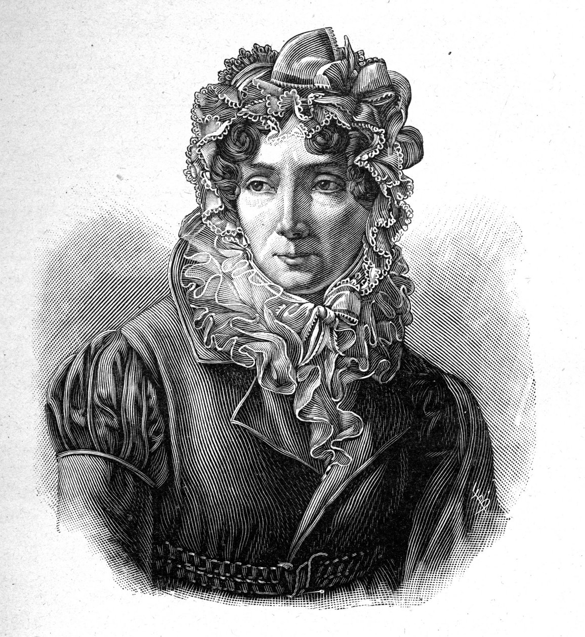 Madame de Genlis – Stéphanie portréja Gratulál Saint Aubin (Saint-Aubin) (1746-1830) címerének, Genlis grófnőjének, francia betűs nőnek. alkotó: Unknown artist