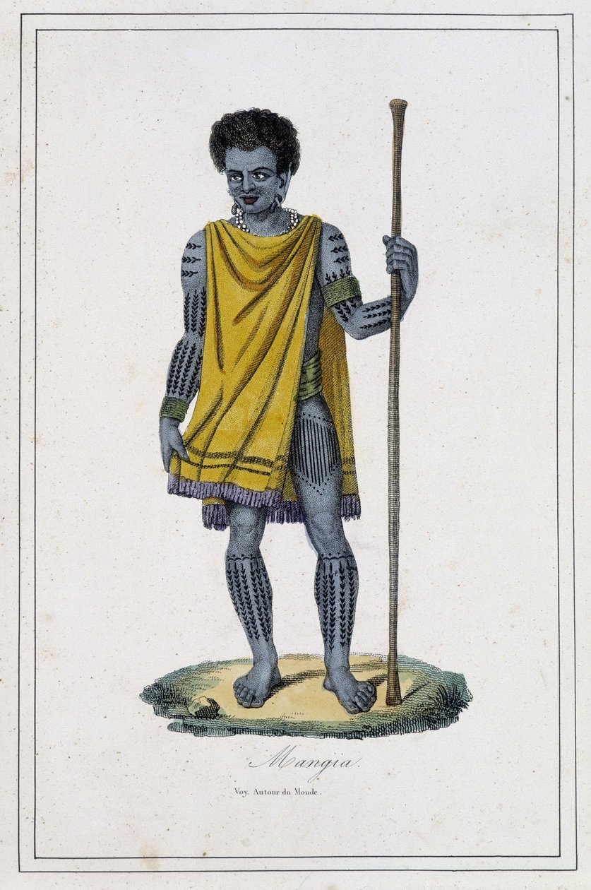 Mangia - Paul Jonhanneaud atya „A föld különböző népei” című könyvében, Librairie des Bons livres alkotó: Unknown artist