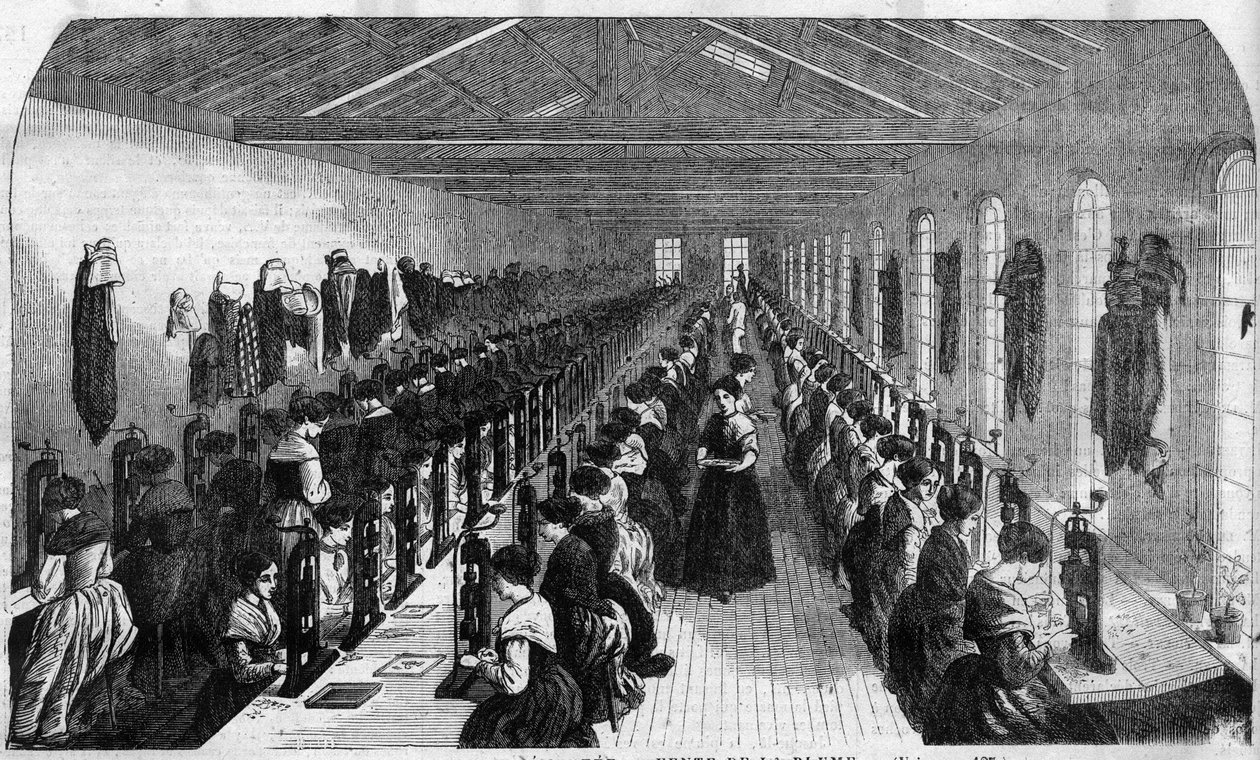 Cementtoll gyártása: dolgozók a tollnyílás megvalósítása során egy birminghami üzemben – gravírozás a „” Le Journal Illustrous”-ba” alkotó: Unknown artist