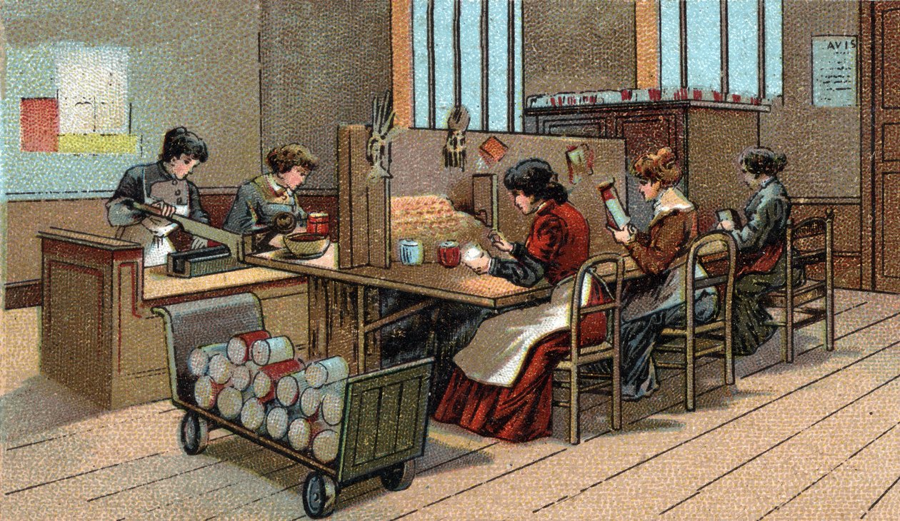 Tűzijátékok gyártása. század végi kromolitográfiája alkotó: Unknown artist