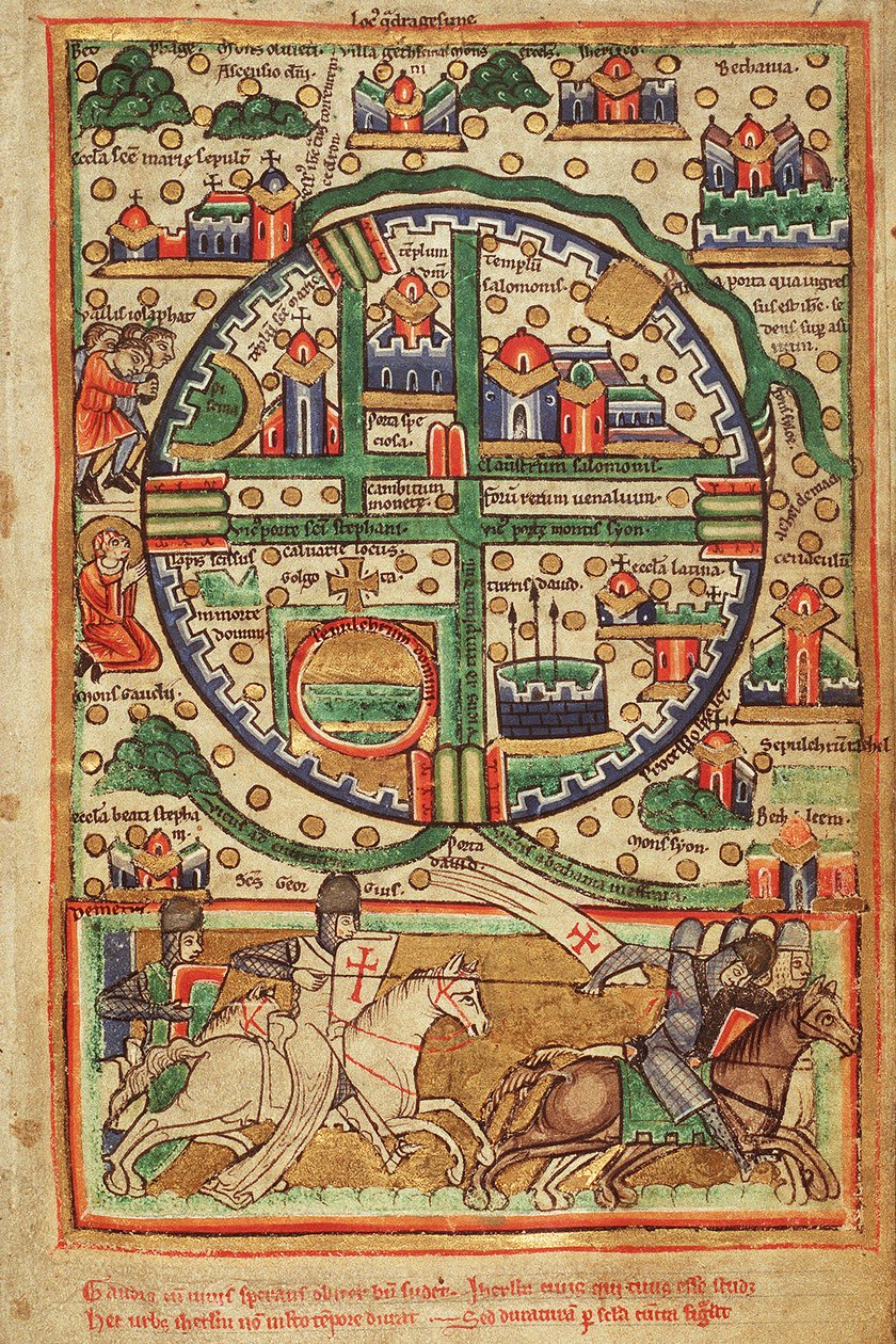Keresztes Jeruzsálem térképe alkotó: Unknown artist