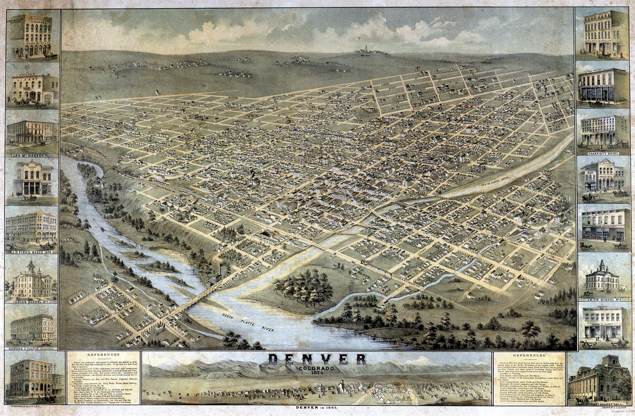 Denver, Colorado térképe alkotó: Unknown artist