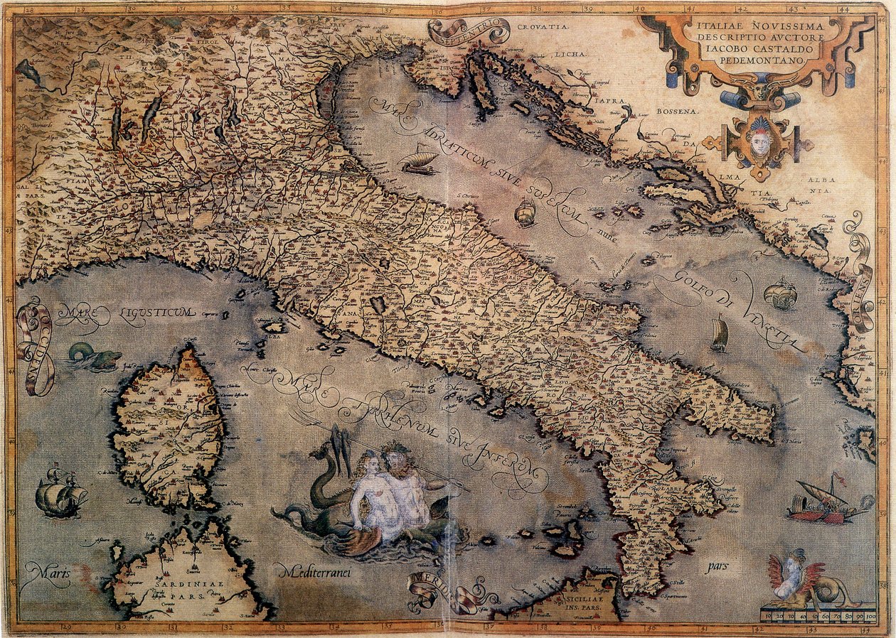 Olaszország térképe alkotó: Unknown artist