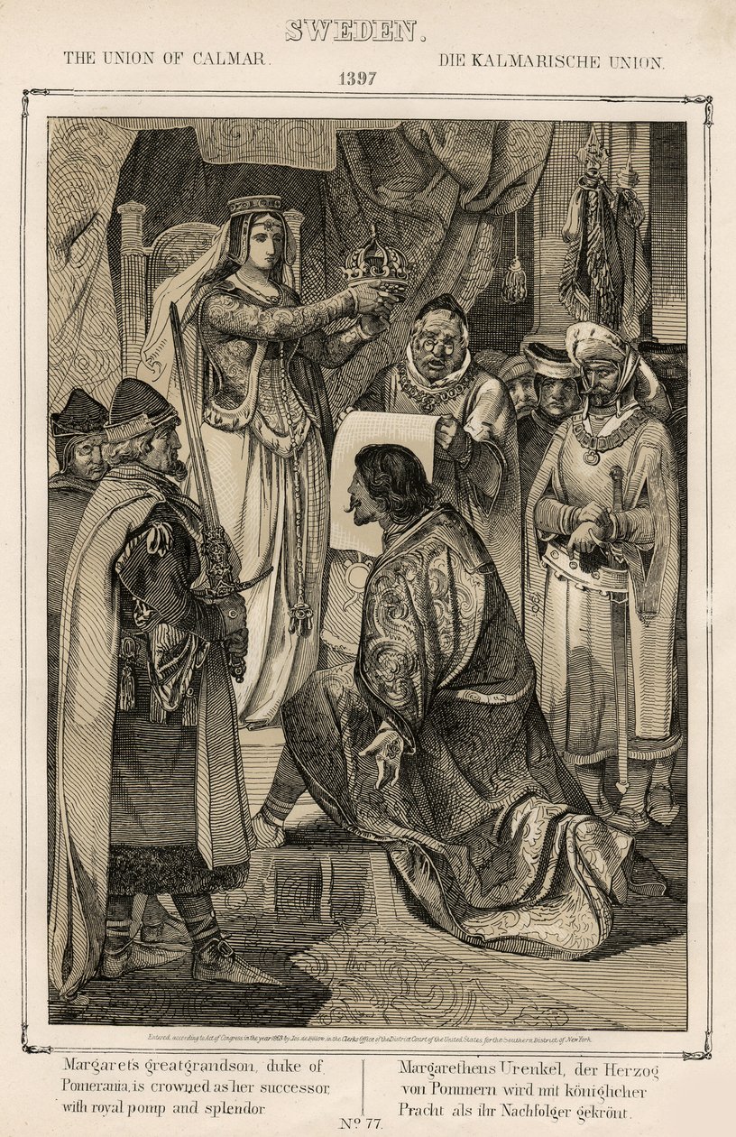 1. Margit, Dánia, Norvégia és Svédország (1353-1412) – Kalmari Unió (Calmar) 1397 – A Kalmari Unió, Anonymous alkotó: Unknown artist
