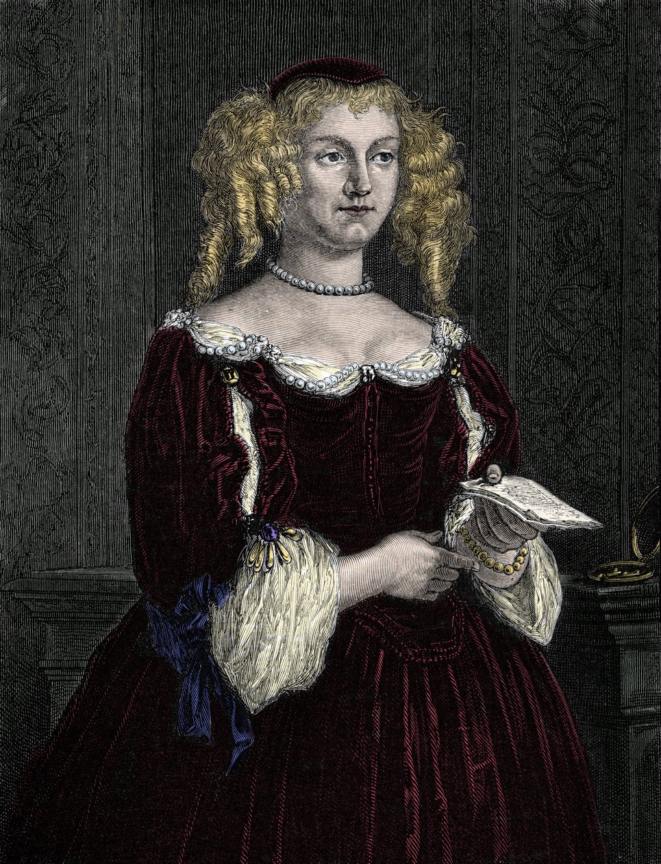 Marie de Rabutin-Chantal (Rabutin Chantal), Sevigne márkinéja, Madame de Sevigne (1626-1696). Első íróink 1862-es metszete „A világ királynői” c. A könyv J. G. D. ARMENGAUD irányítása alatt jelent meg. alkotó: Unknown artist
