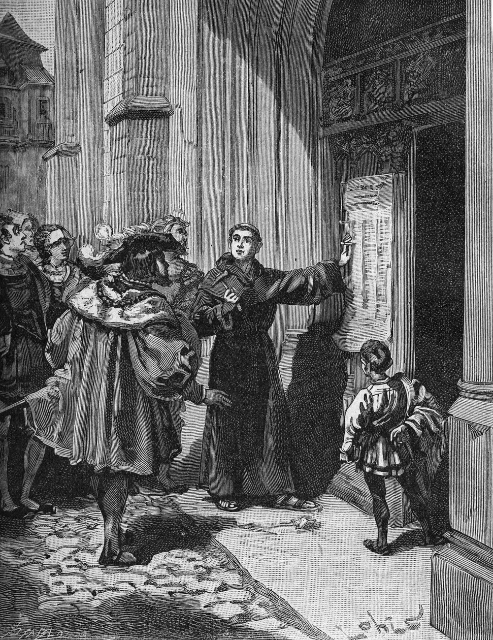 Luther Márton (1483-1546) Wittenbergben akasztotta fel 95 tézisét alkotó: Unknown artist
