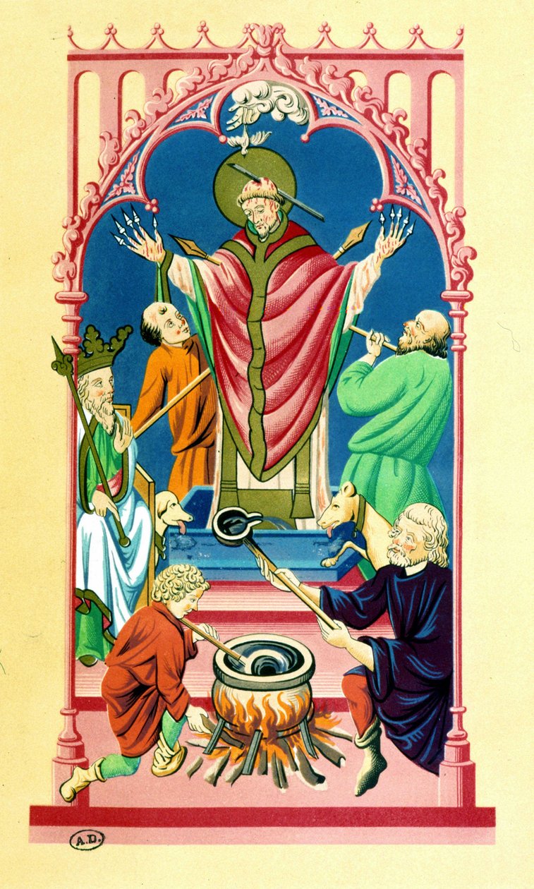 Szent Benigne mártíromsága – egy miniatúra szerint 1439 körül. alkotó: Unknown artist