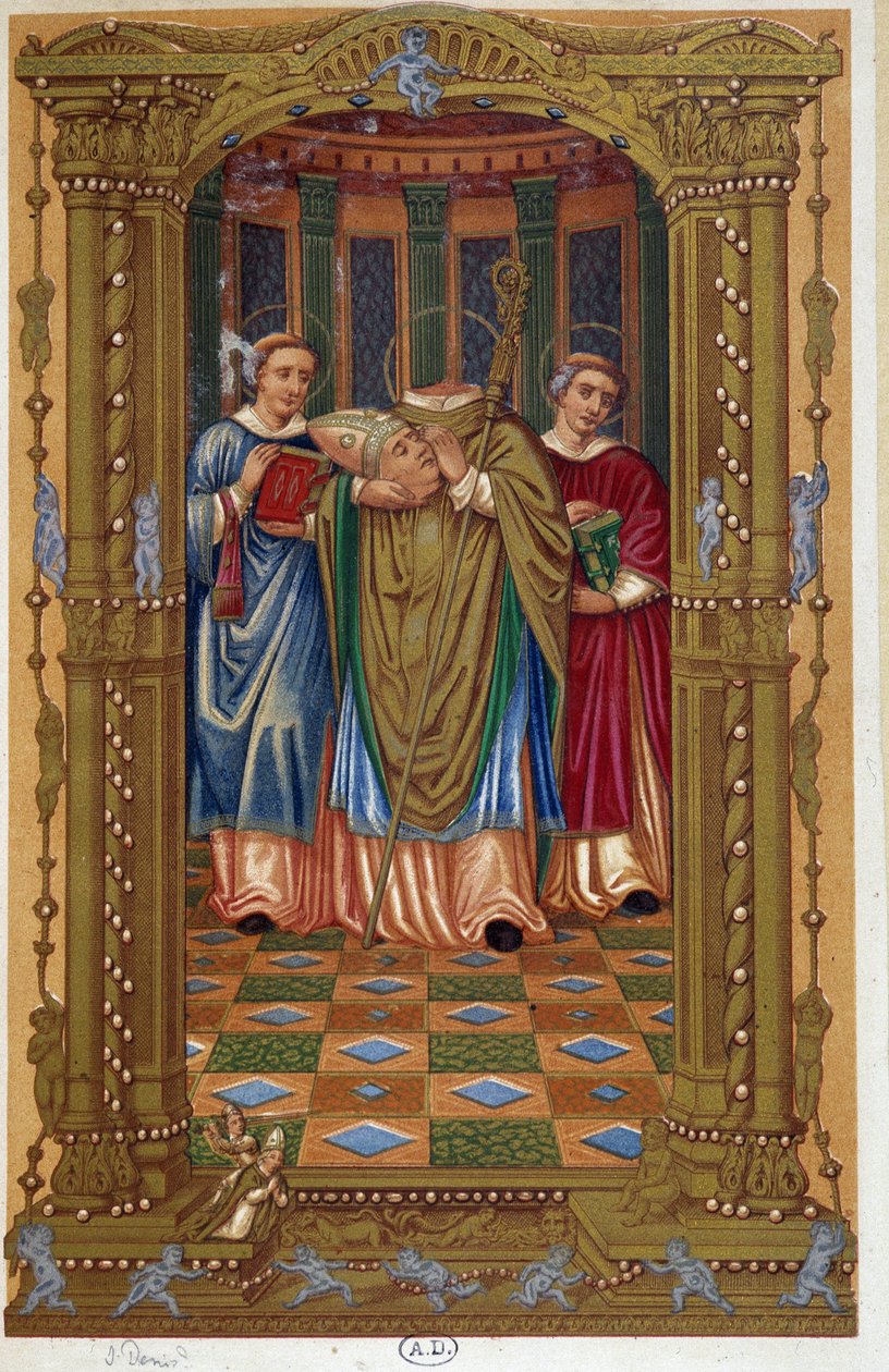 Szent Dénes mártírhalála (karjában tartva a fejét), 16. századi dokumentum után. alkotó: Unknown artist