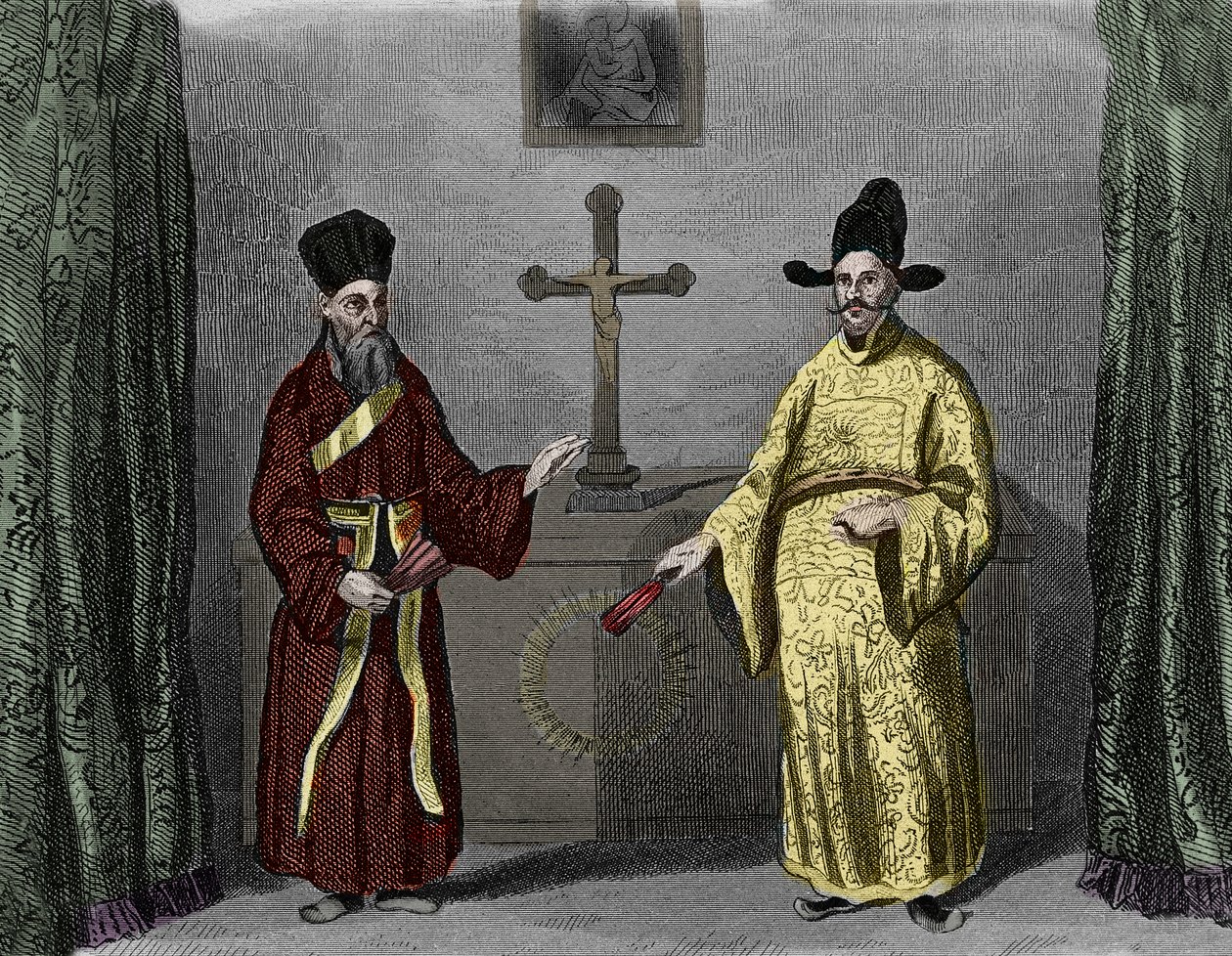 Matteo Ricci és Paul Ly megtért – Matteo Ricci (1552-1610) portréja (balra), olasz jezsuita és Paul Ly, a keresztény hit nagy népszerűsítője Kínában alkotó: Unknown artist
