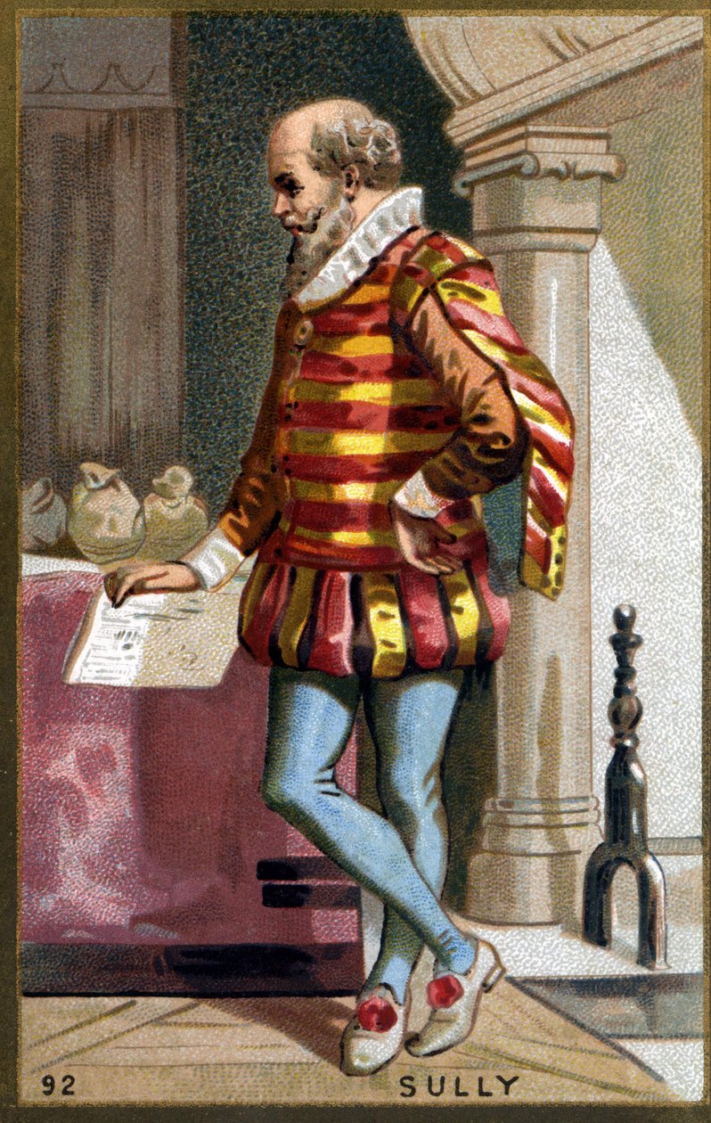Bethune-i Maximilian, Rosny bárója, Sully hercege (1560-1641). századi kromolitográfiája. alkotó: Unknown artist