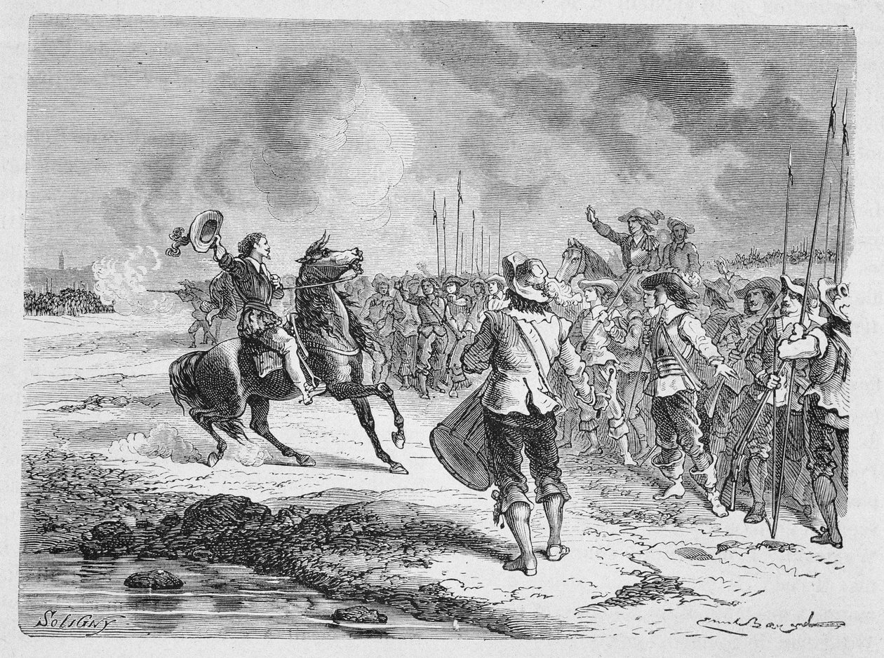 Mazarin megállítja a két sereget. alkotó: Unknown artist