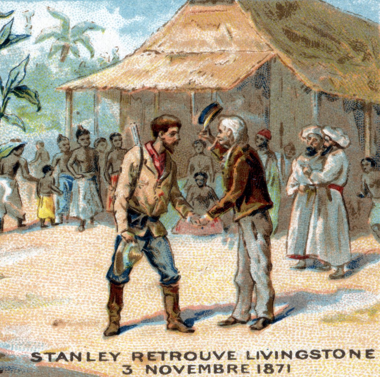 Sir Henry Morton Stanley (1841-1904) és David Livingstone (1813-1873) találkozása 1871-ben alkotó: Unknown artist
