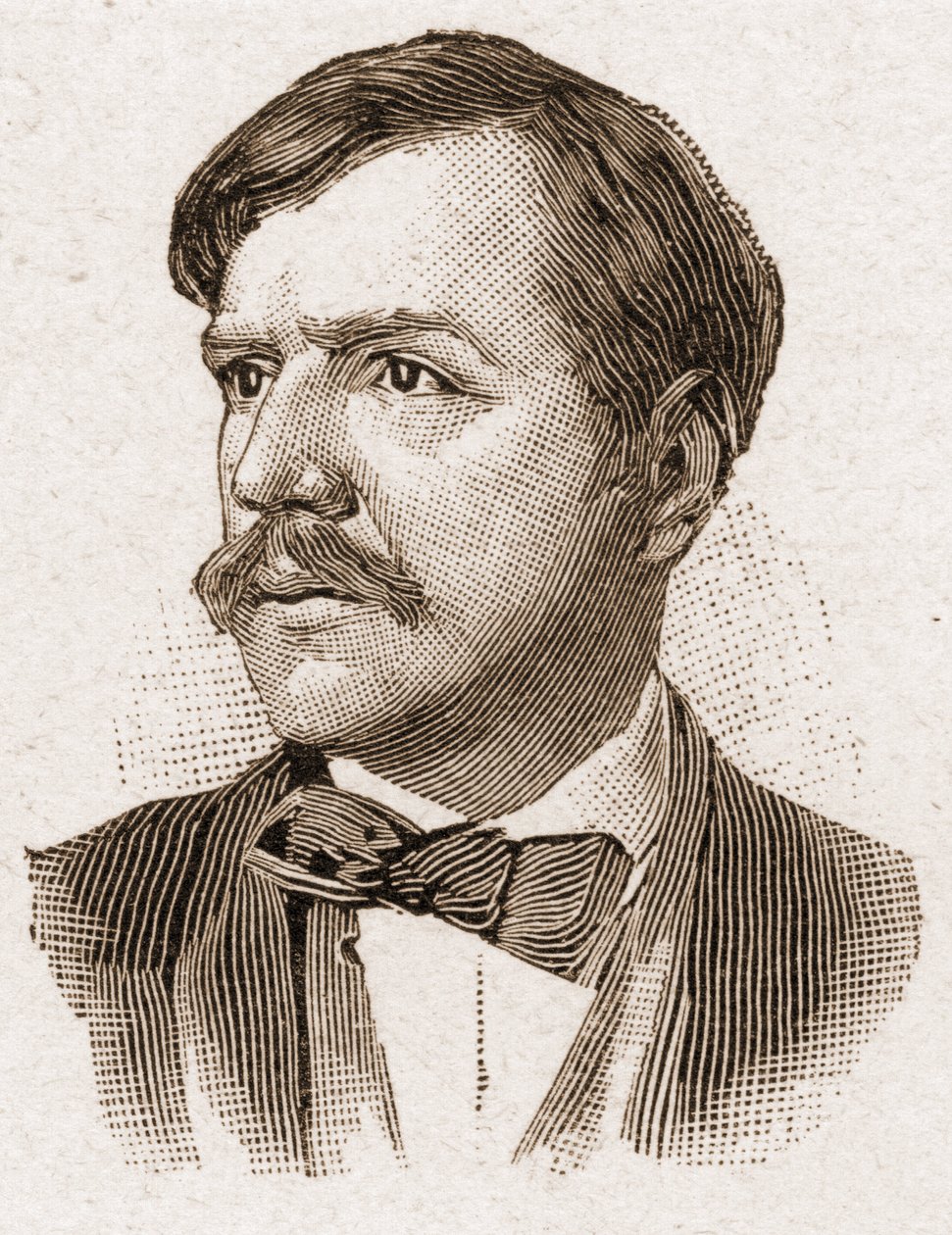 Az Academy Francaise tagjai 1895-ben: Paul Bourget (1852-1935) francia író portréja. alkotó: Unknown artist