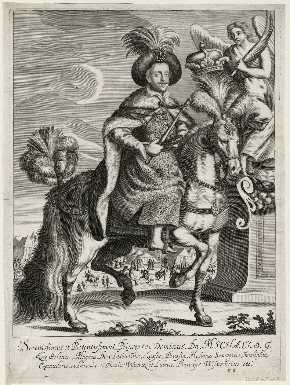 Michal Korybut Wisniowiecki (1640-1673), lengyel király és Litvánia nagyhercege – Anonymous – Kr. e. 1670 - Rézmetszet - 36,5x27,2 - Magángyűjtemény alkotó: Unknown artist