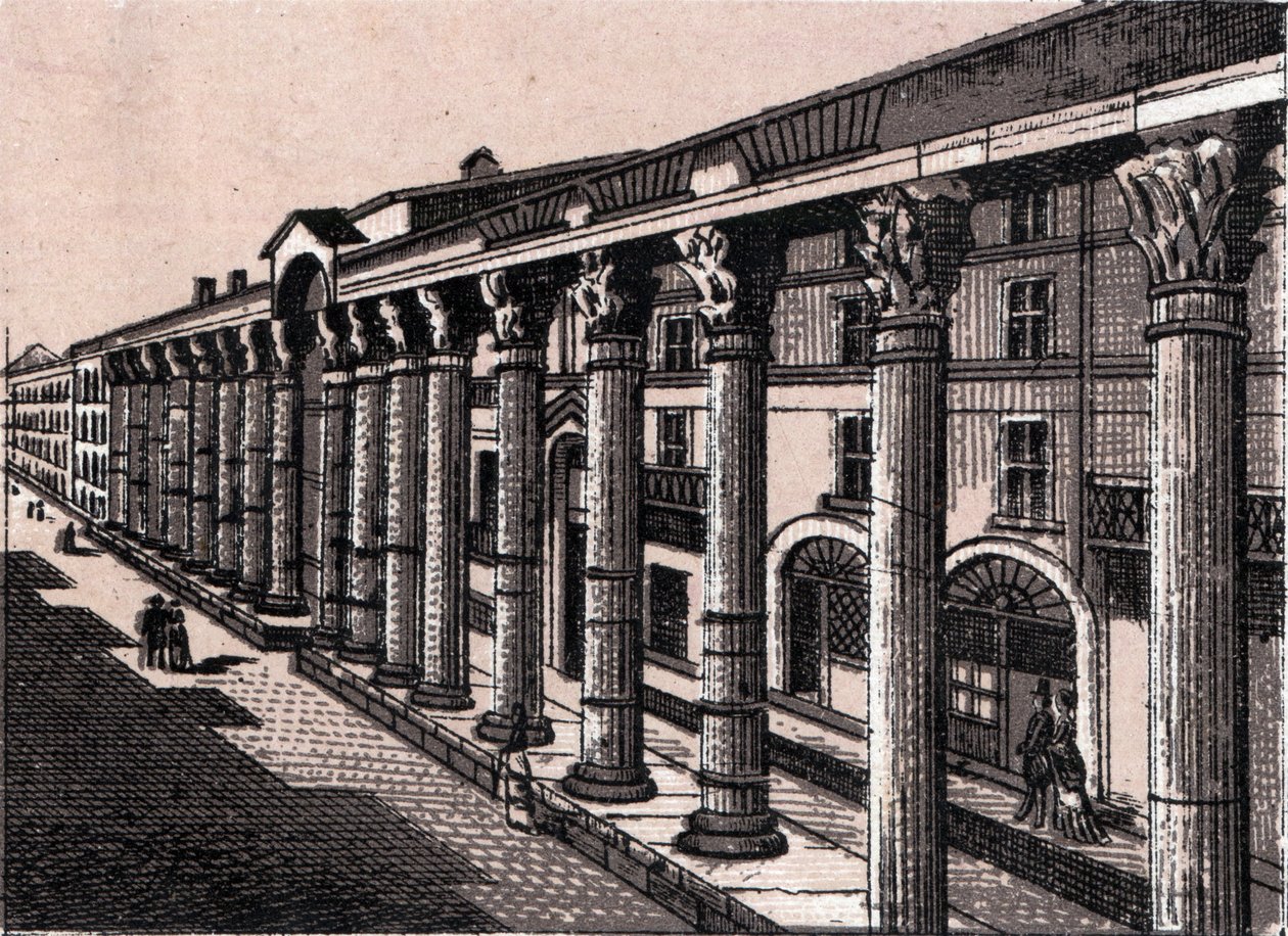 Milánó, Olaszország: kilátás a Saint Lorenzo oszlopsorára (San Lorenzo Milano oszlop) (Szent Lorenzo oszlopai). in "" A világ 168 nézetet szemléltet"" Keltezés nélküli (XIX. század vége) alkotó: Unknown artist